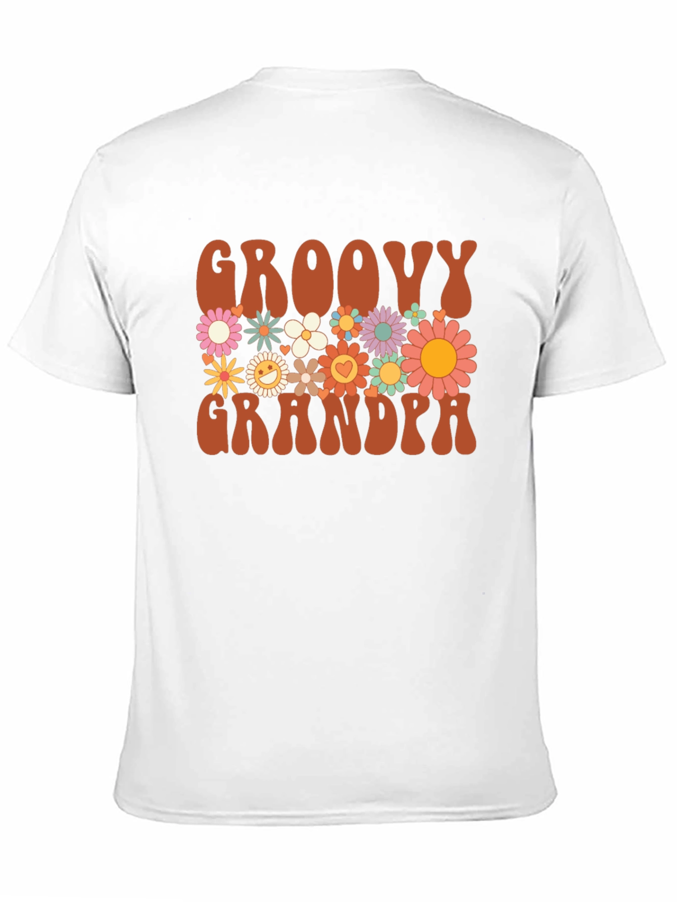 Groovy Grandpa Graphic Tee - Retro Floral Design