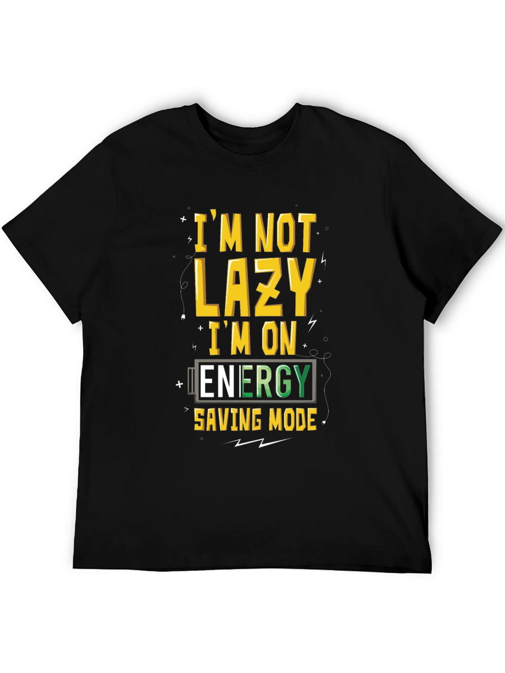 Funny Energy Saving Mode Graphic T-Shirt