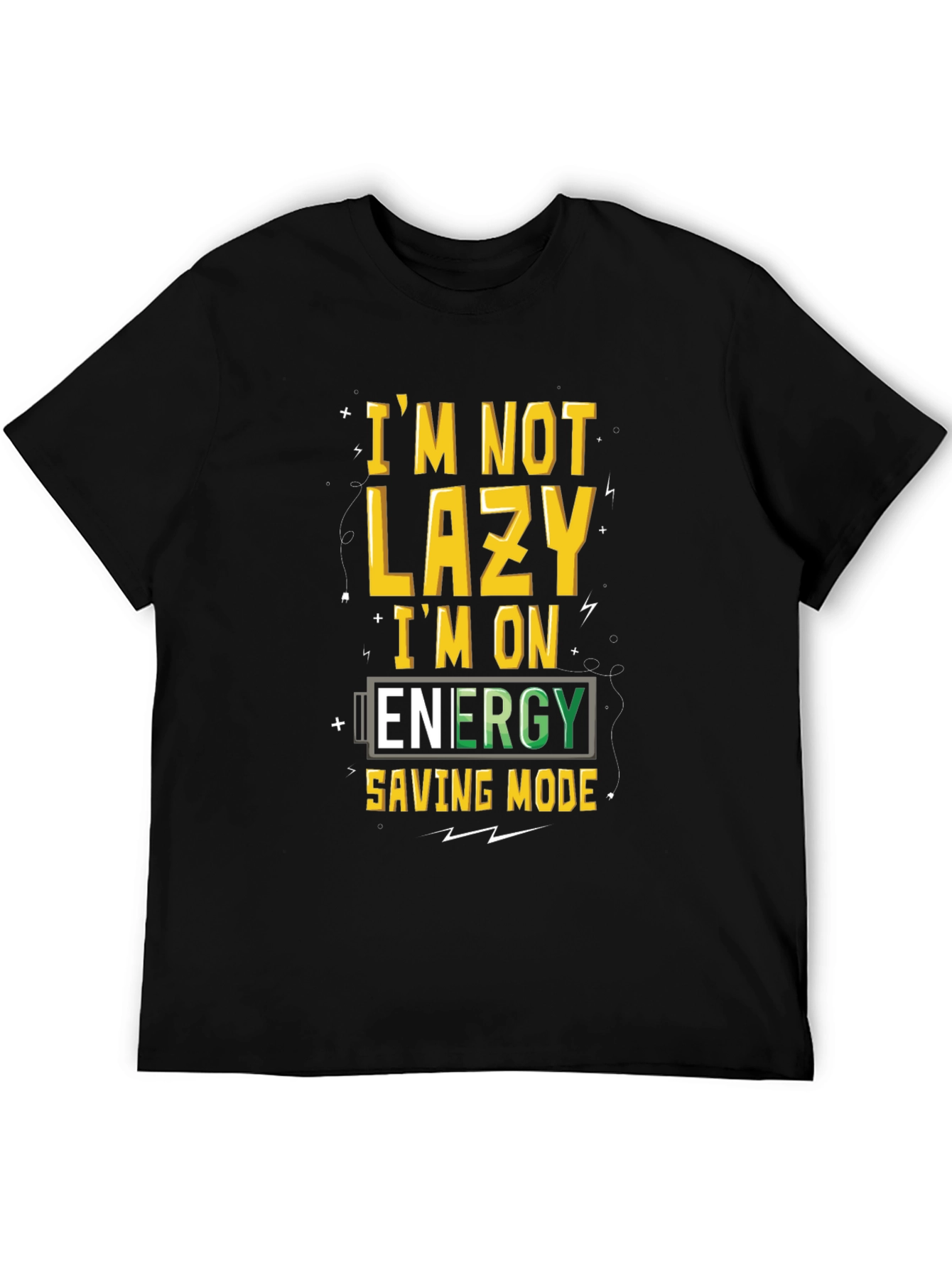 Funny Energy Saving Mode Graphic T-Shirt