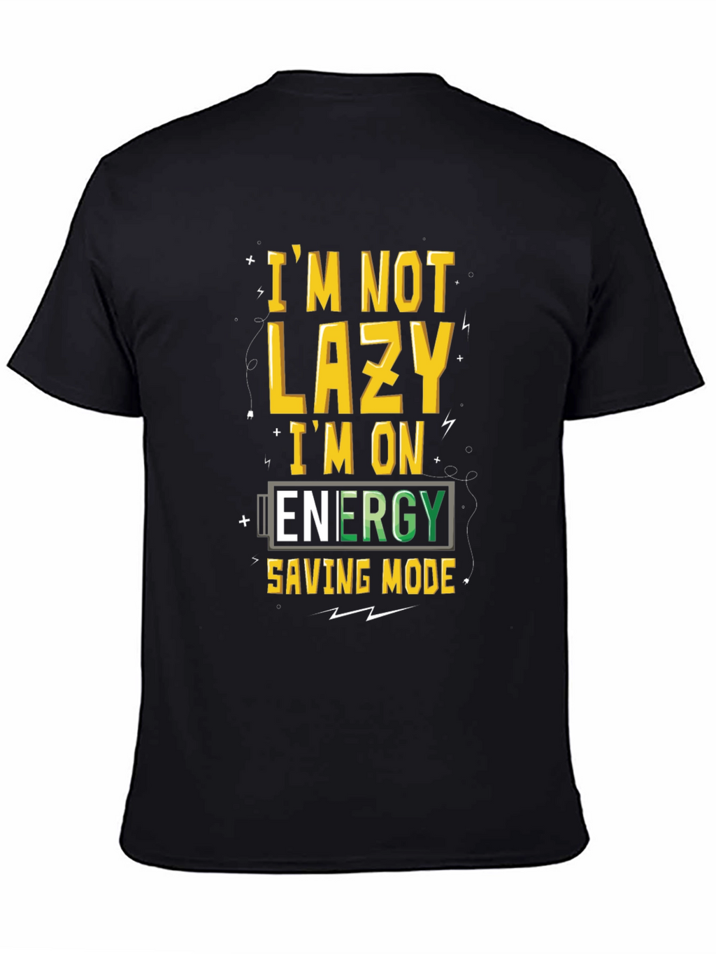 Funny Energy Saving Mode Graphic T-Shirt