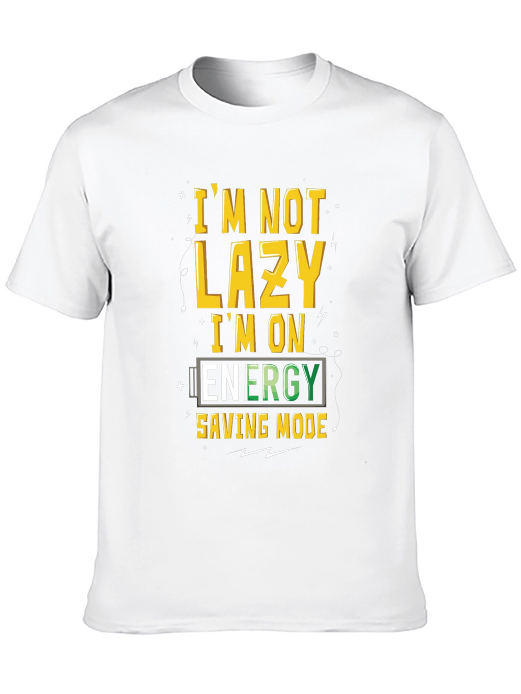 Funny Energy Saving Mode Graphic T-Shirt