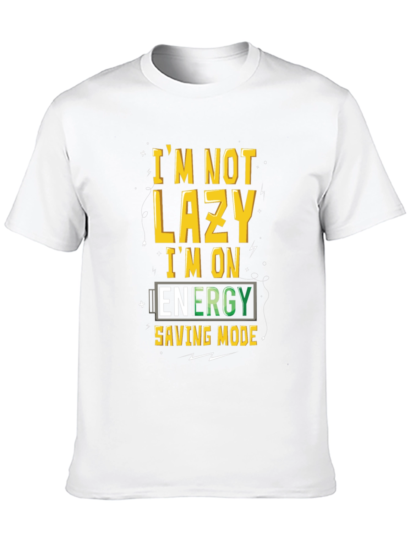 Funny Energy Saving Mode Graphic T-Shirt