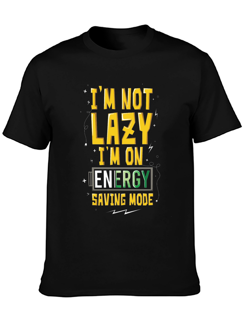 Funny Energy Saving Mode Graphic T-Shirt