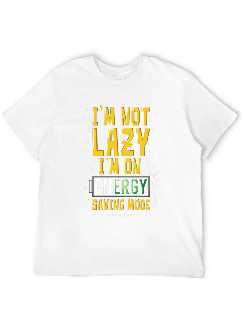 Funny Energy Saving Mode Graphic T-Shirt