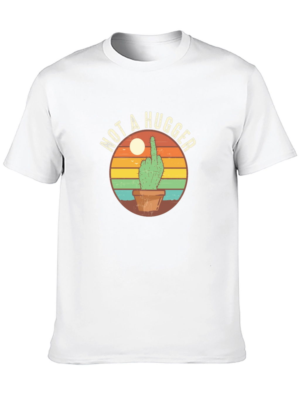 Not A Hugger Cactus Graphic T-Shirt