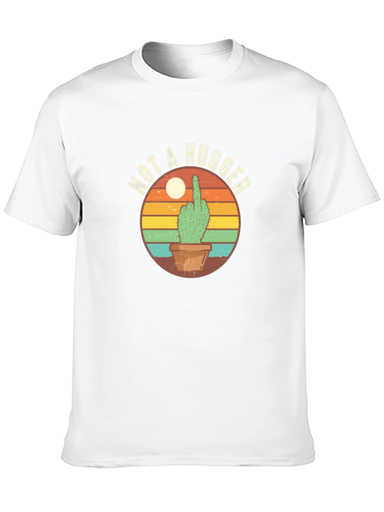 Not A Hugger Cactus Graphic T-Shirt