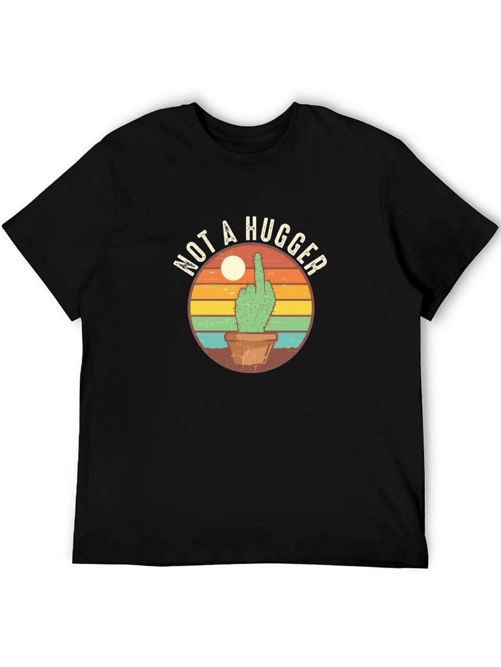 Not A Hugger Cactus Graphic T-Shirt