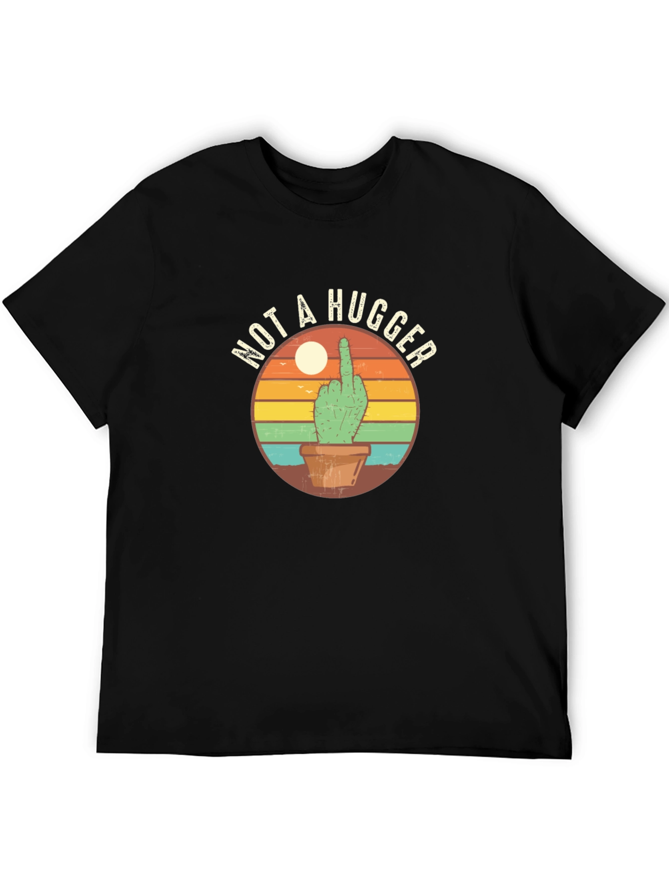 Not A Hugger Cactus Graphic T-Shirt