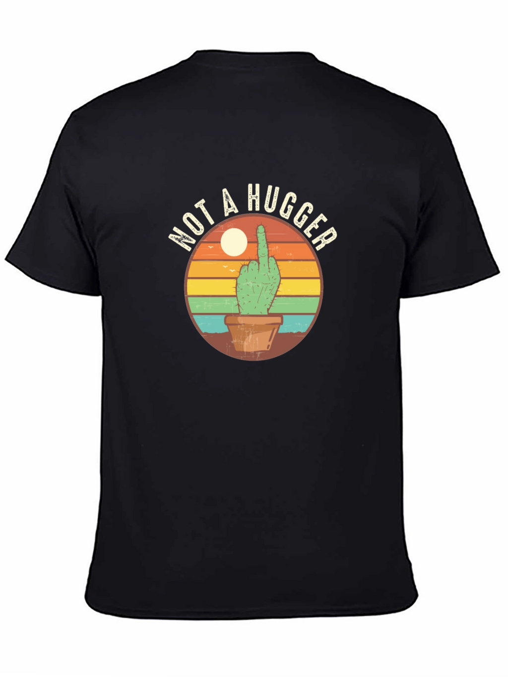 Not A Hugger Cactus Graphic T-Shirt