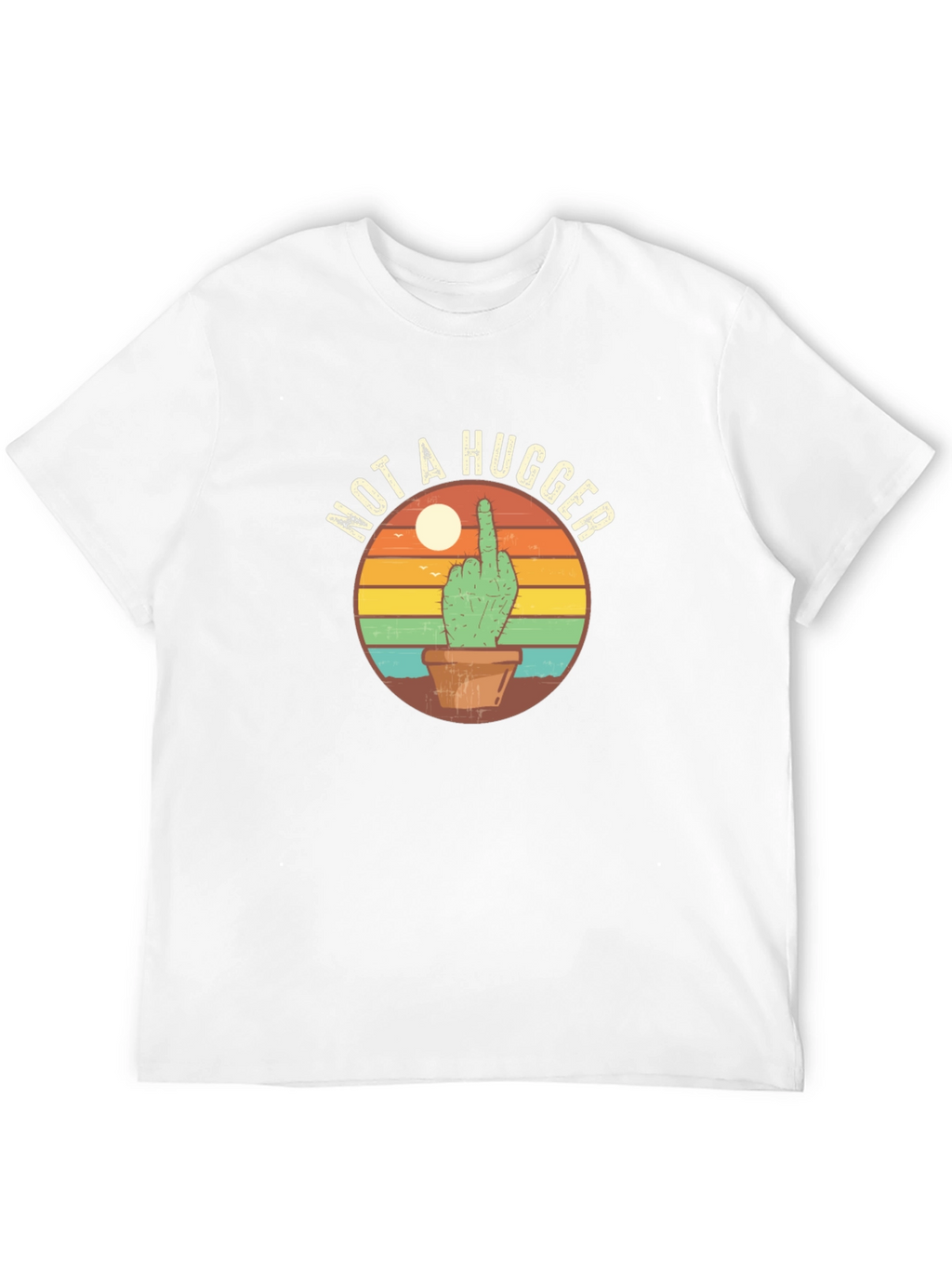 Not A Hugger Cactus Graphic T-Shirt