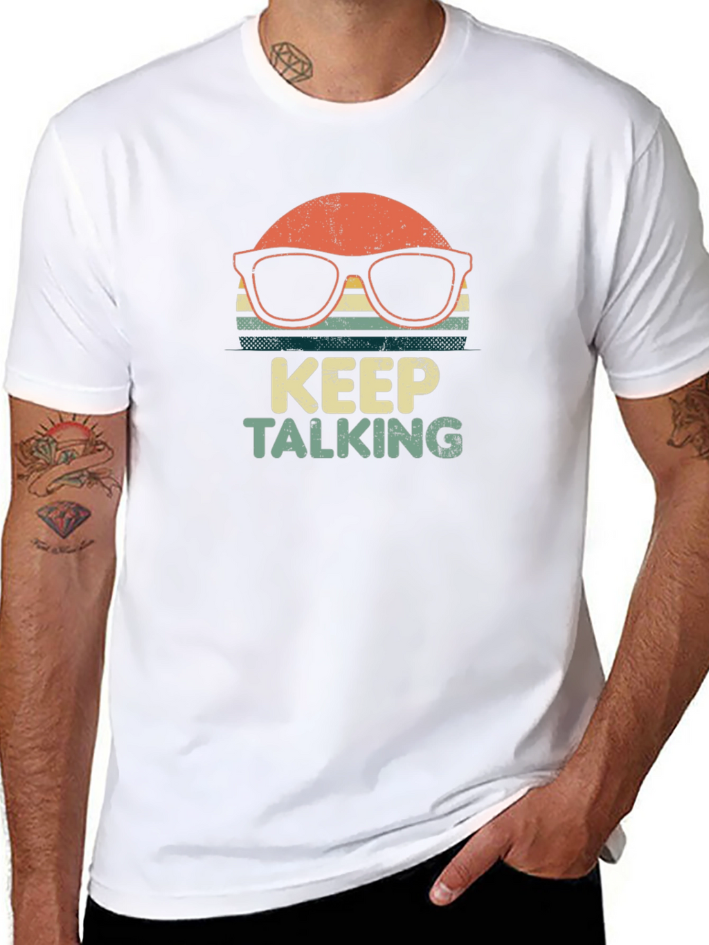 Keep Talking Retro Graphic T-Shirt