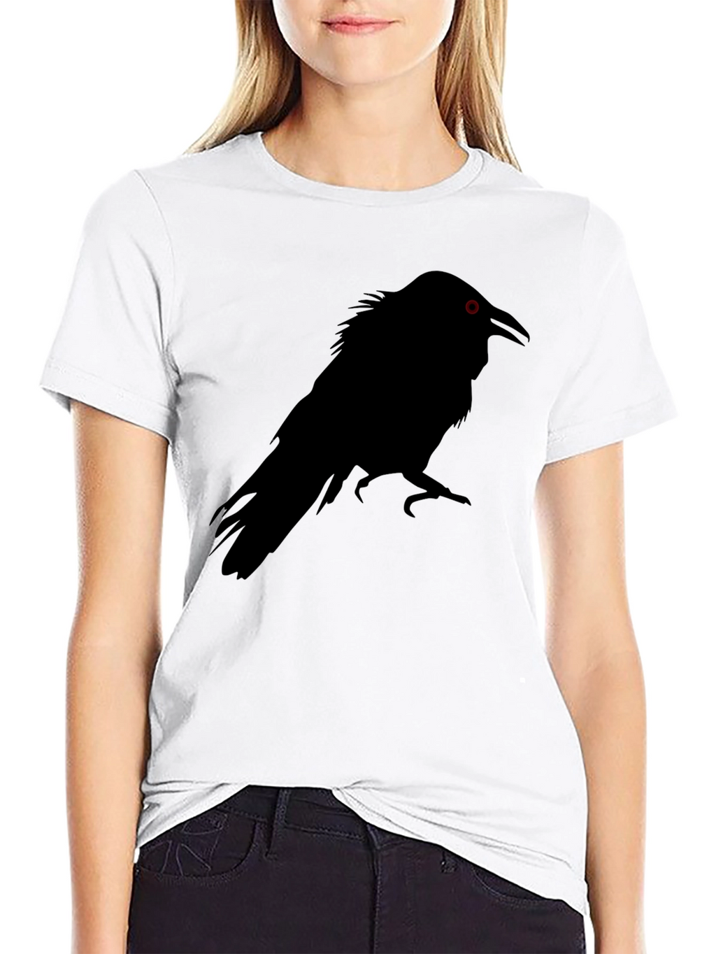 Raven Silhouette Graphic Tee - Mens Black T-Shirt