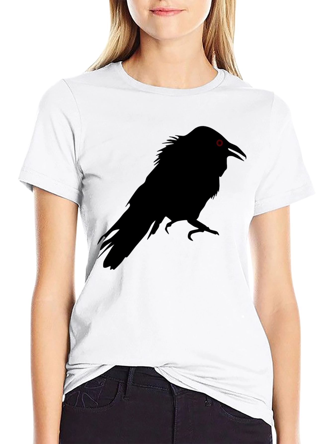Raven Silhouette Graphic Tee - Mens Black T-Shirt