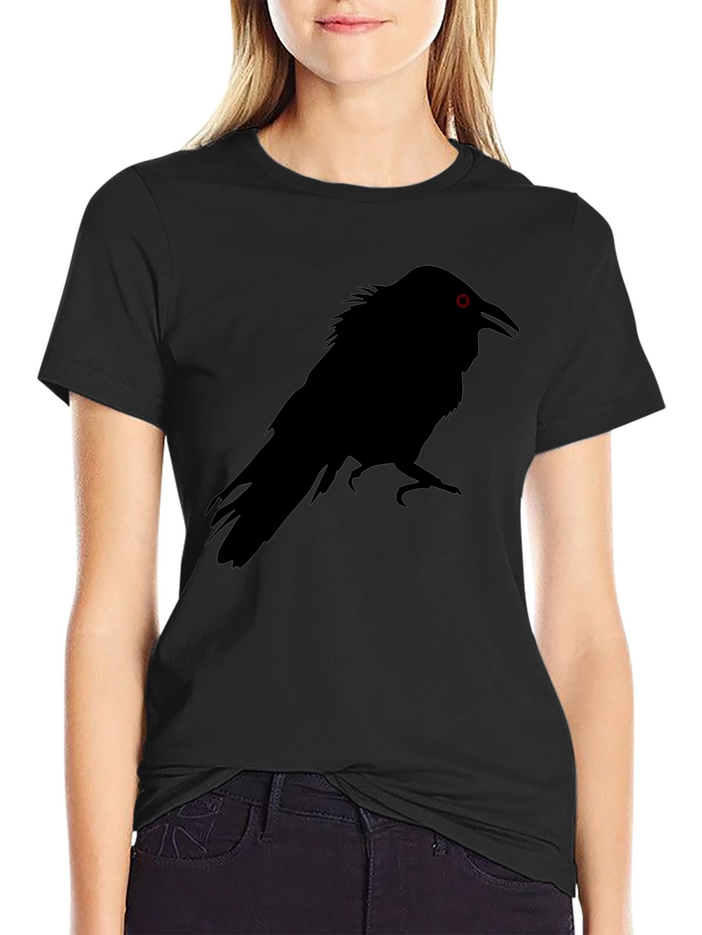Raven Silhouette Graphic Tee - Mens Black T-Shirt