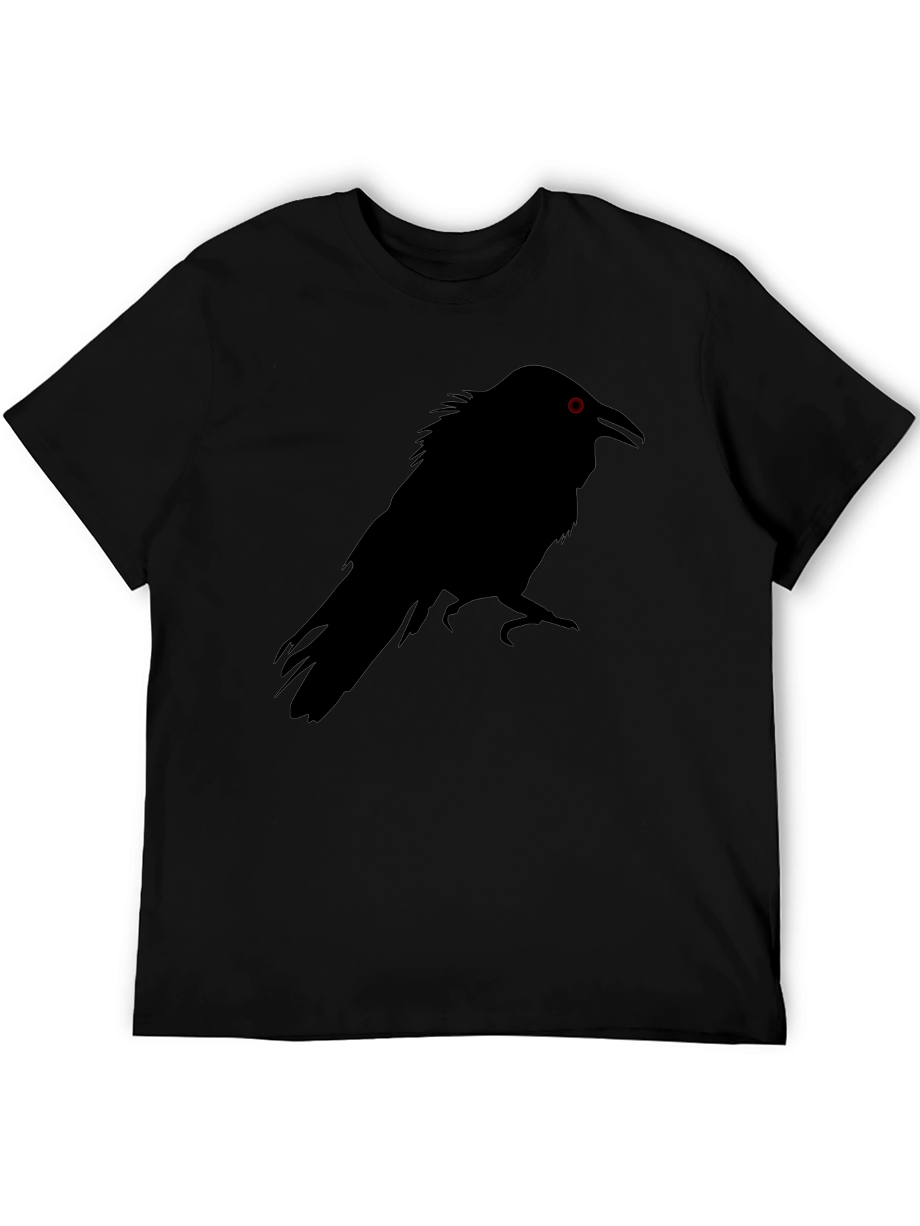 Raven Silhouette Graphic Tee - Mens Black T-Shirt