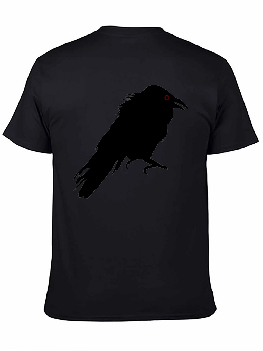 Raven Silhouette Graphic Tee - Mens Black T-Shirt