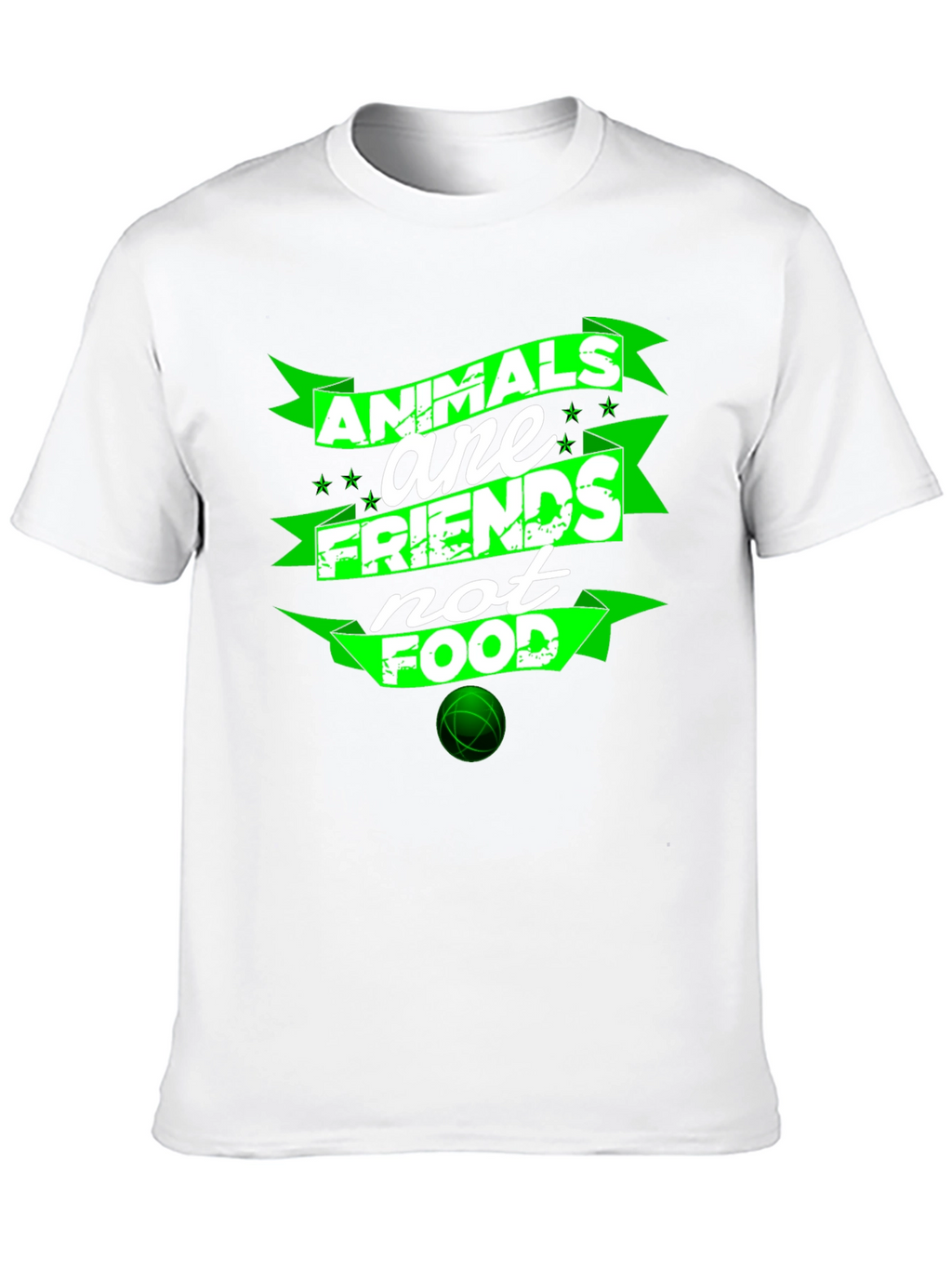 Animals Are Friends Not Food Graphic T-Shirt