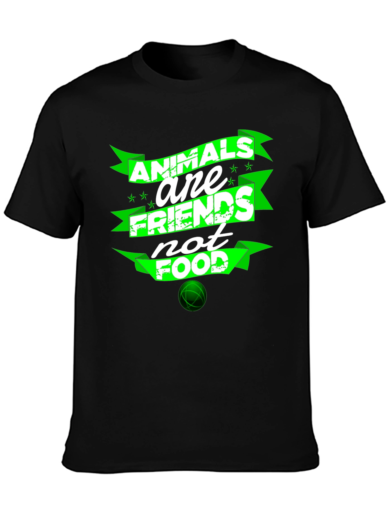 Animals Are Friends Not Food Graphic T-Shirt