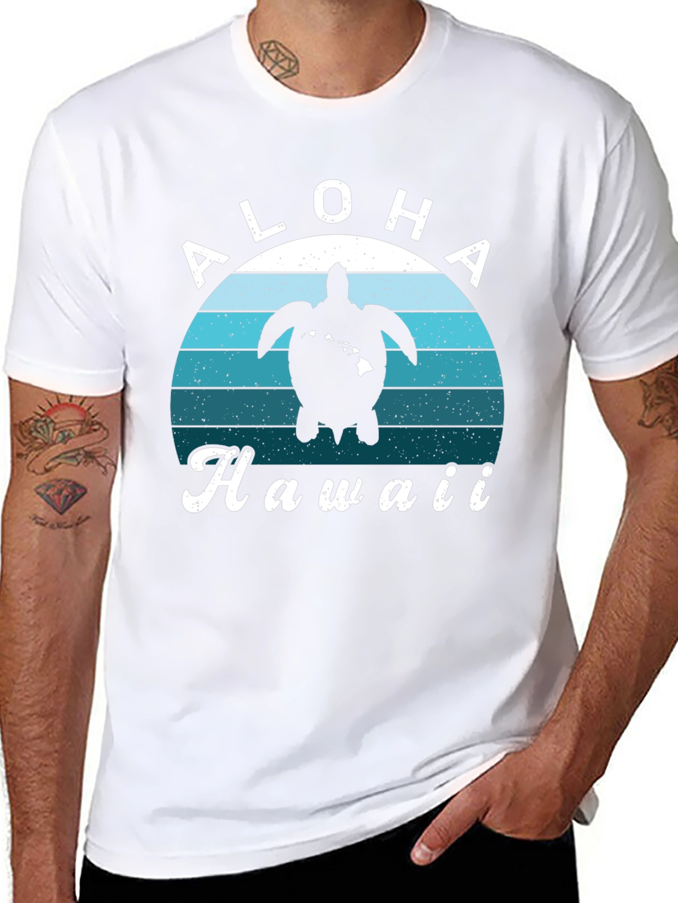 Aloha Hawaii Turtle Graphic Tee - Tropical Vibes
