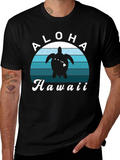 Aloha Hawaii Turtle Graphic Tee - Tropical Vibes