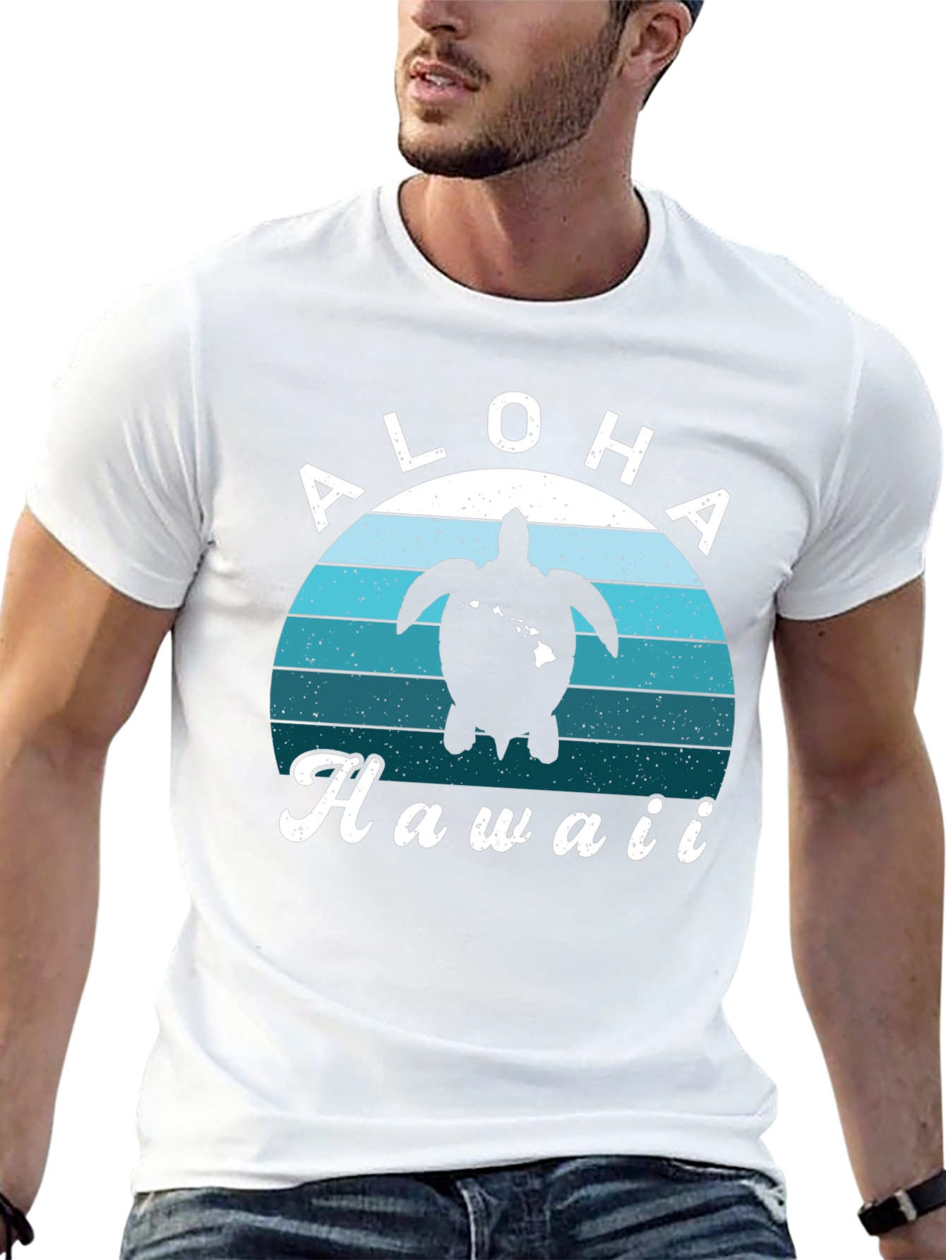 Aloha Hawaii Turtle Graphic Tee - Tropical Vibes