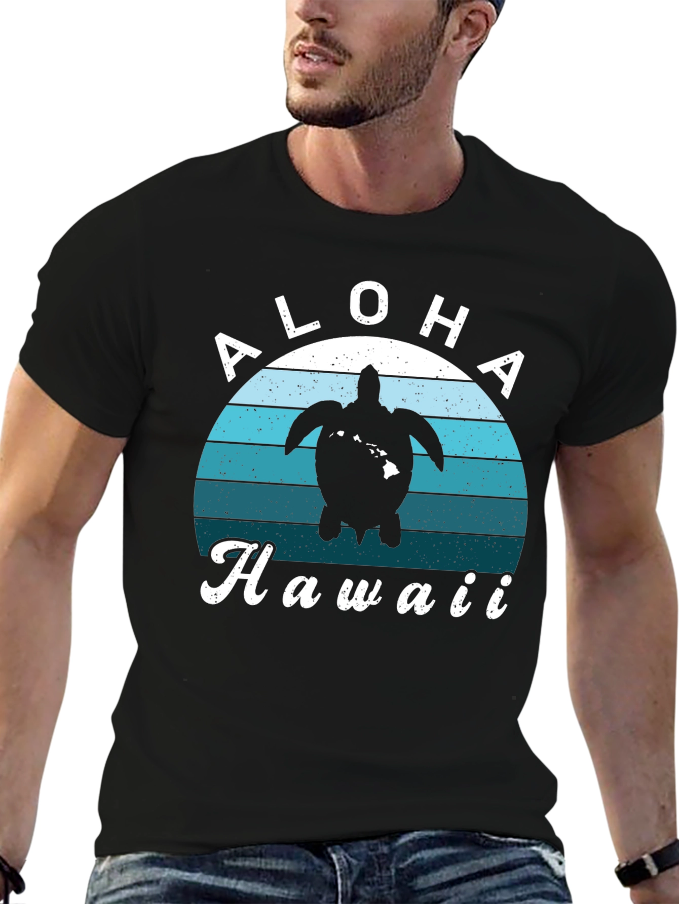 Aloha Hawaii Turtle Graphic Tee - Tropical Vibes