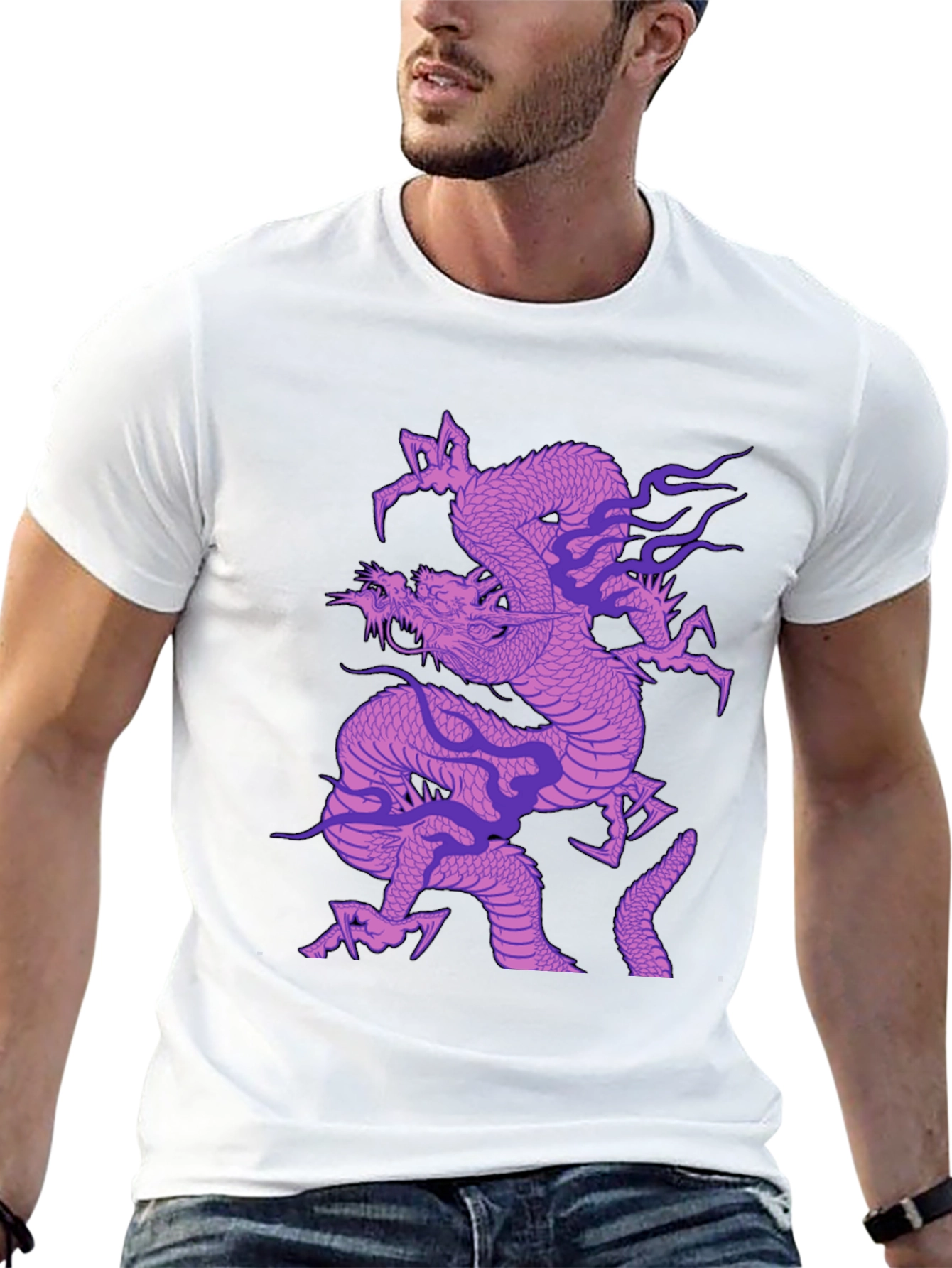 Dragon Graphic T-Shirt - Mens Black Tee