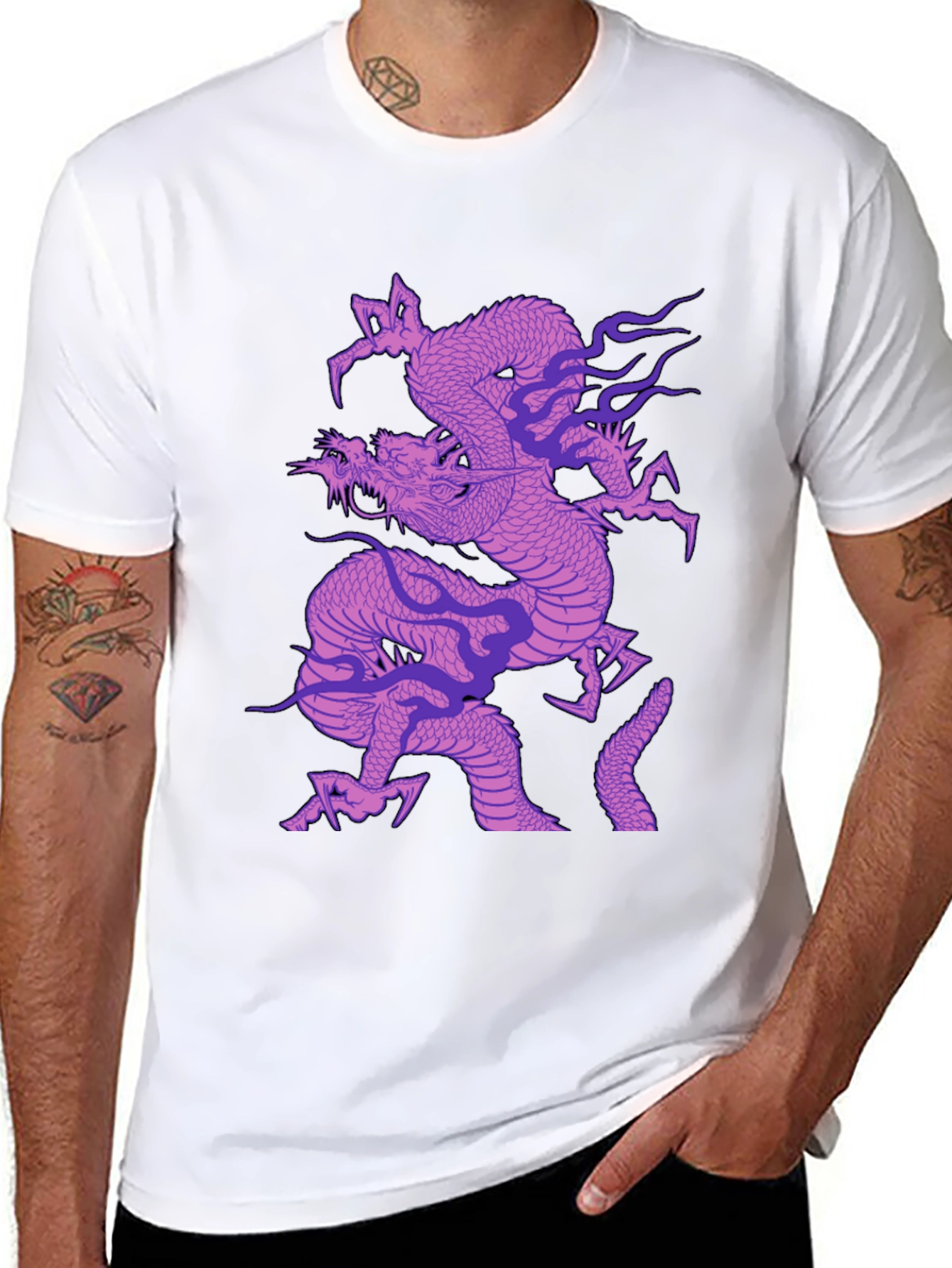 Dragon Graphic T-Shirt - Mens Black Tee