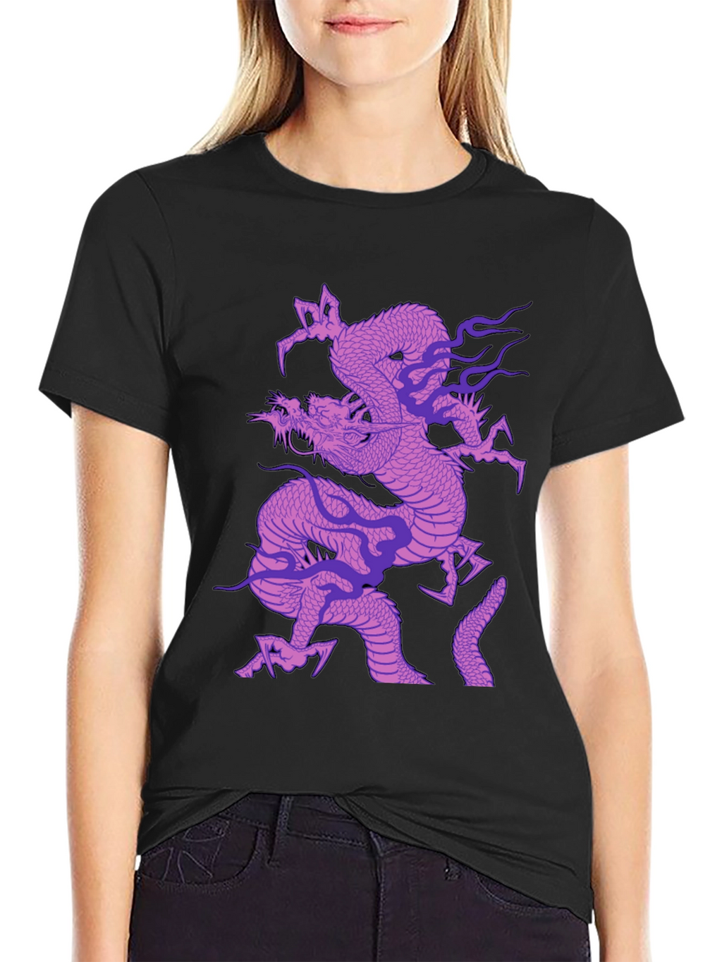 Dragon Graphic T-Shirt - Mens Black Tee