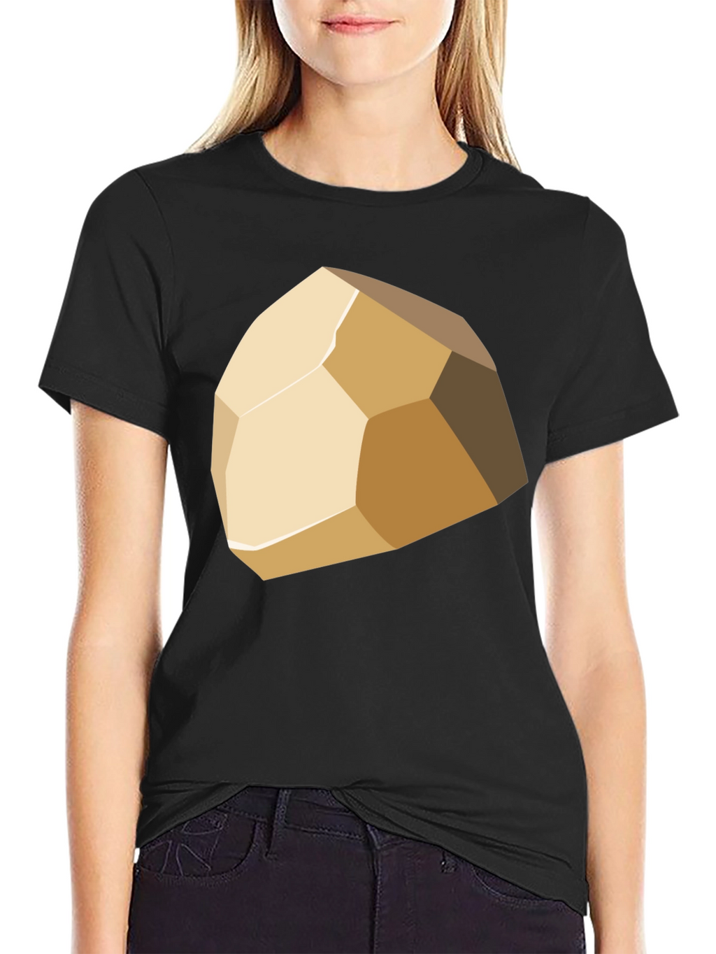 Geometric Stone Graphic Tee - Stylish Casual Wear
