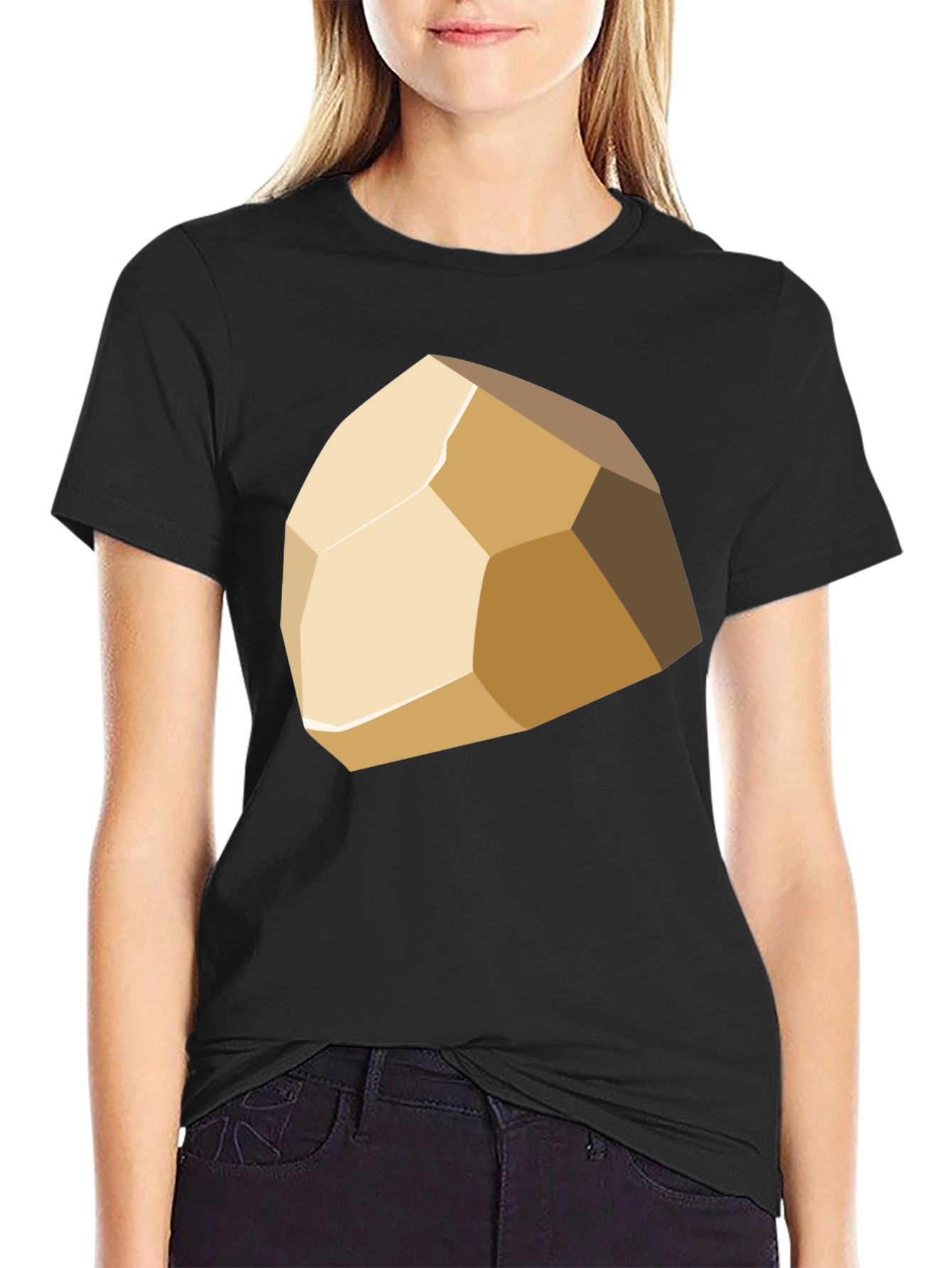 Geometric Stone Graphic Tee - Stylish Casual Wear