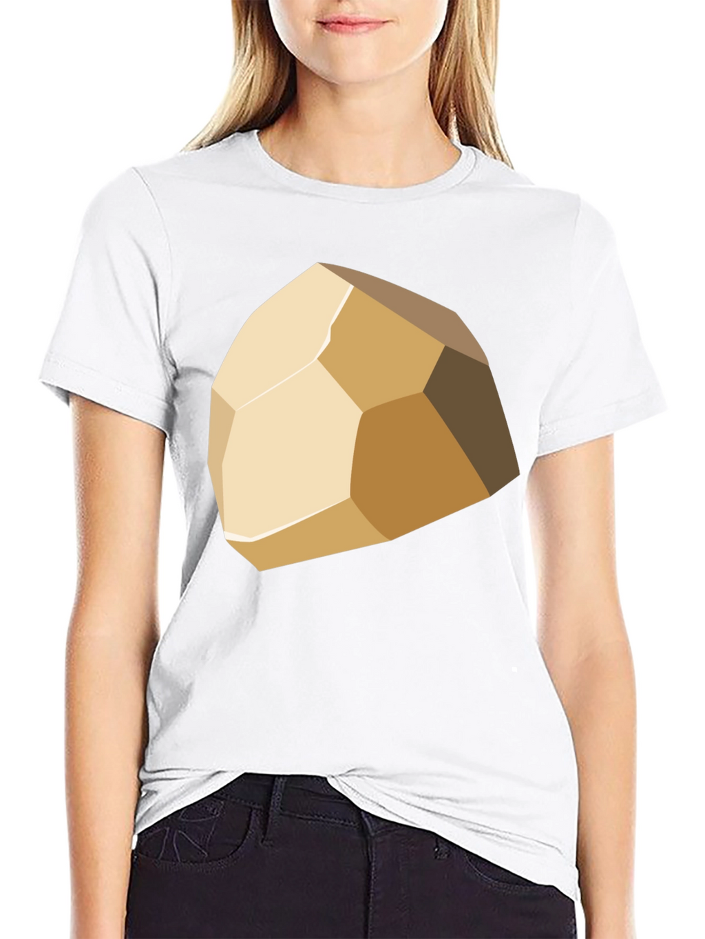 Geometric Stone Graphic Tee - Stylish Casual Wear