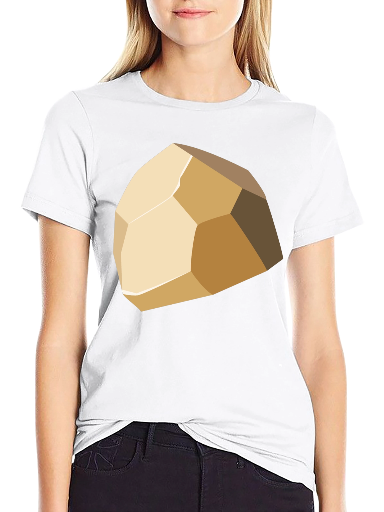 Geometric Stone Graphic Tee - Stylish Casual Wear