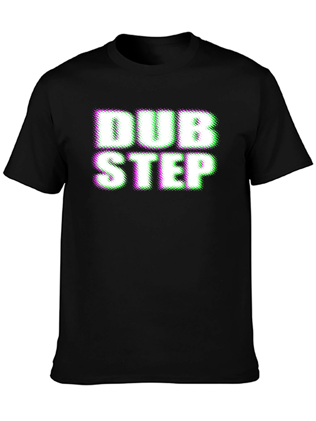 Dubstep Glitch Effect Black T-Shirt