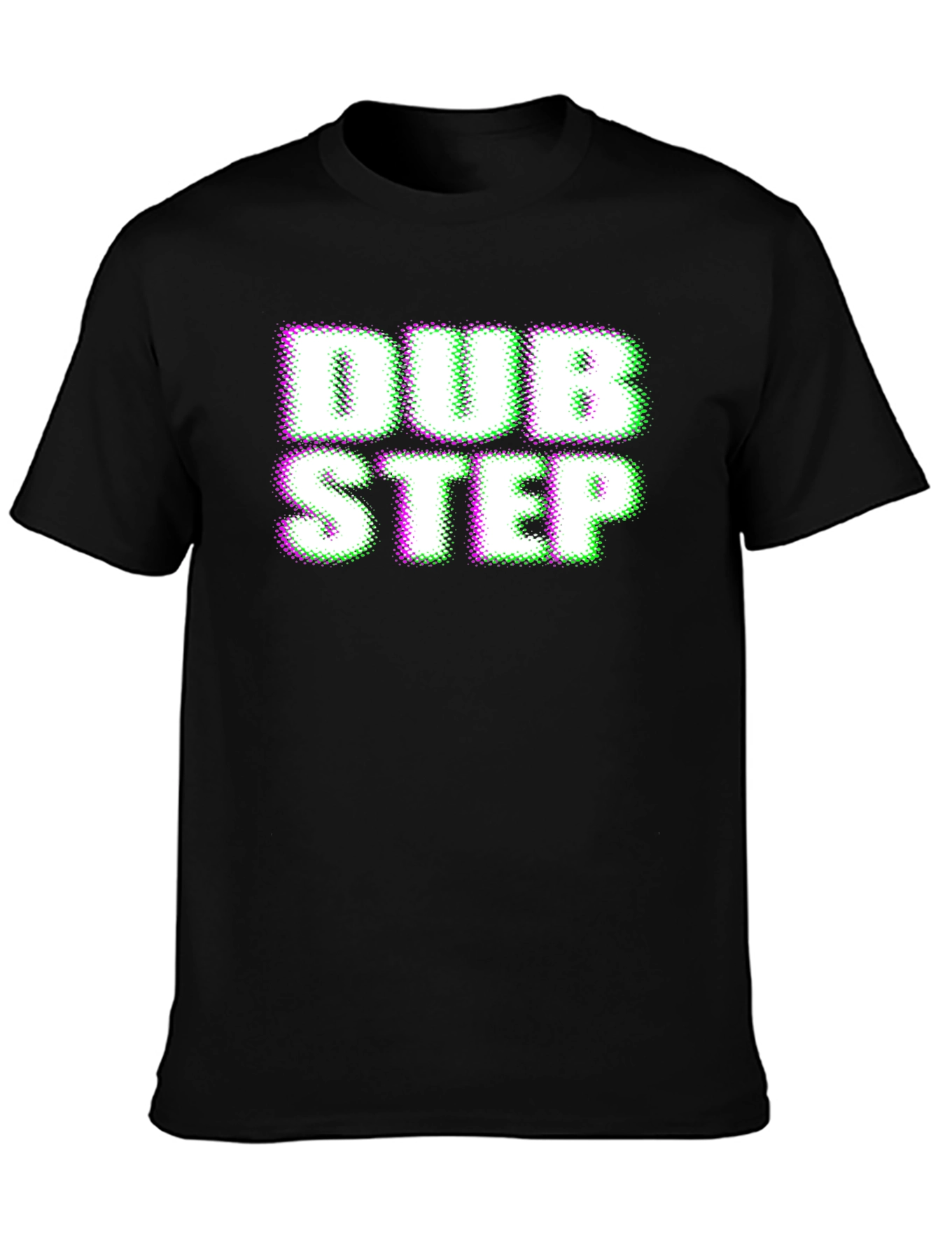 Dubstep Glitch Effect Black T-Shirt