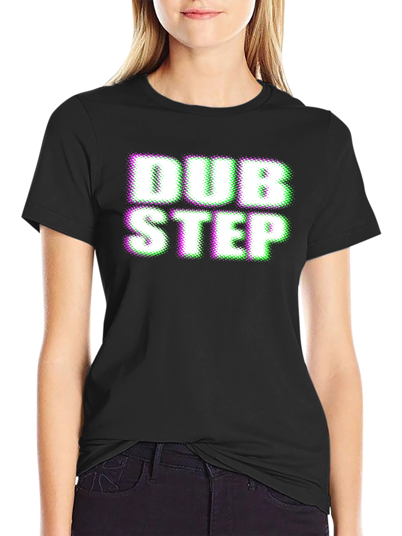Dubstep Glitch Effect Black T-Shirt
