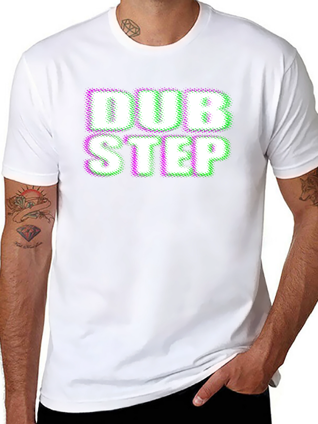 Dubstep Glitch Effect Black T-Shirt
