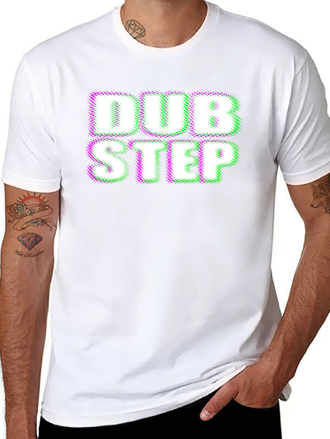 Dubstep Glitch Effect Black T-Shirt