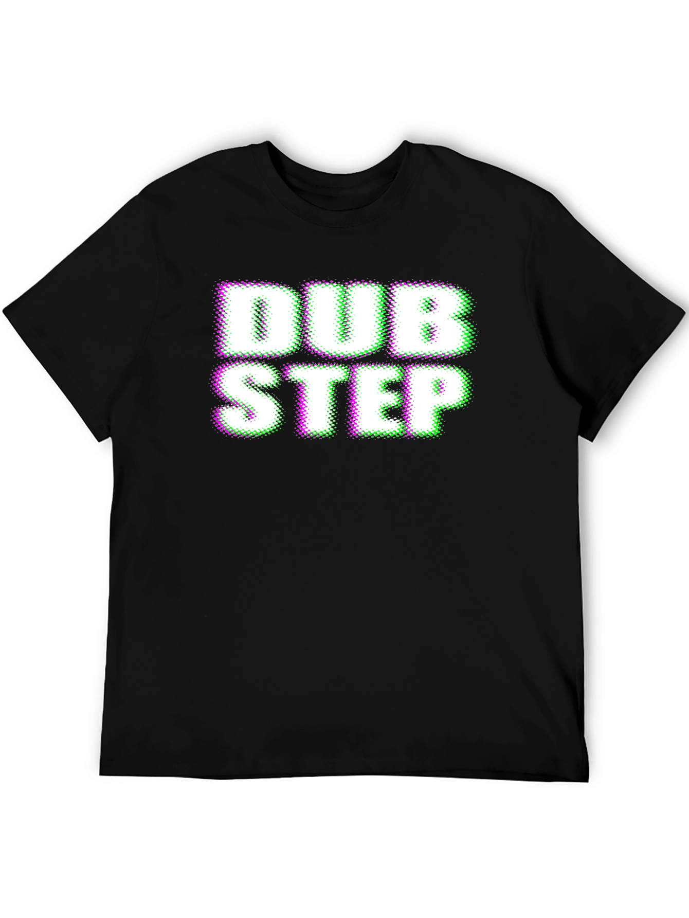 Dubstep Glitch Effect Black T-Shirt