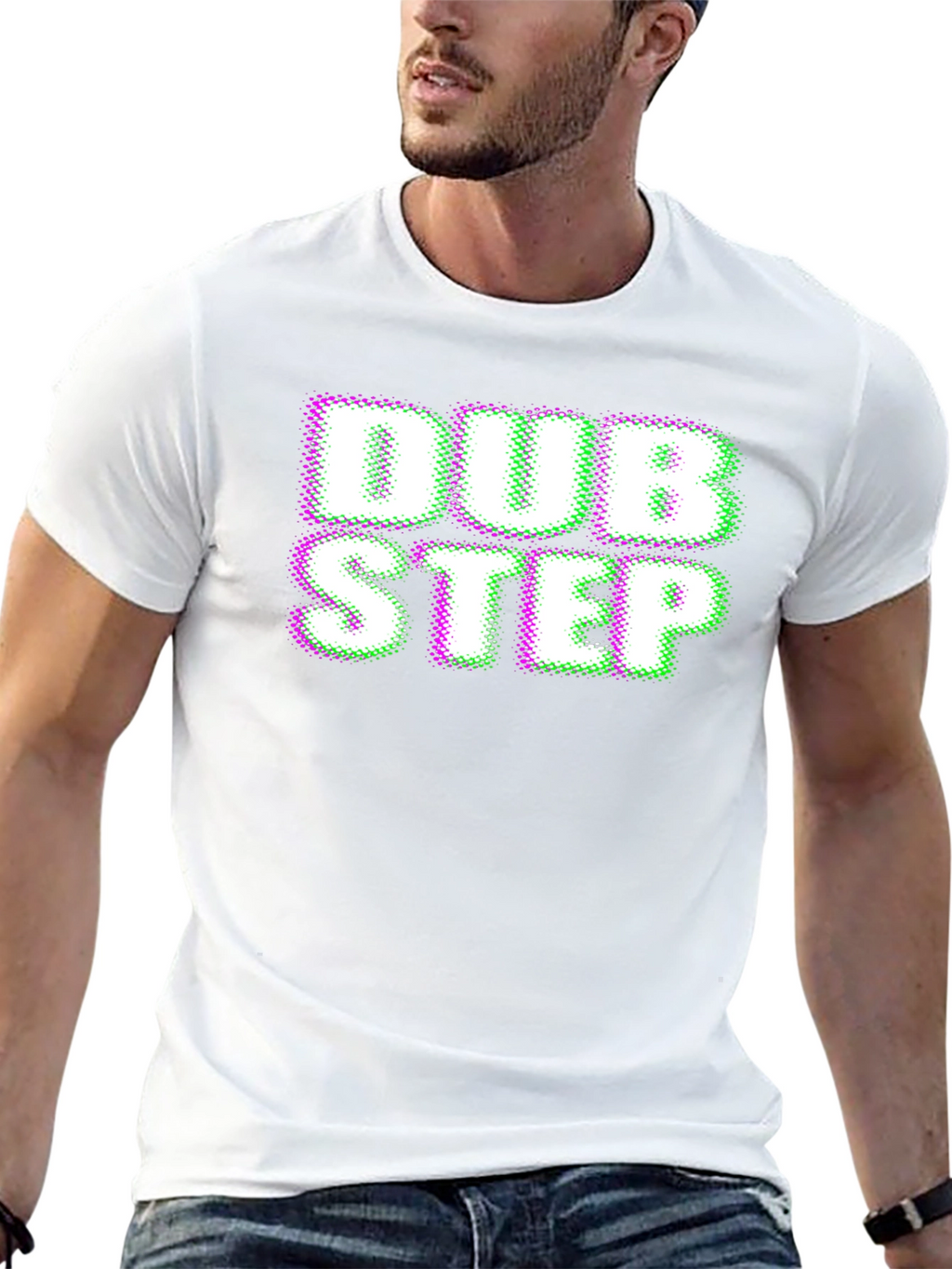 Dubstep Glitch Effect Black T-Shirt