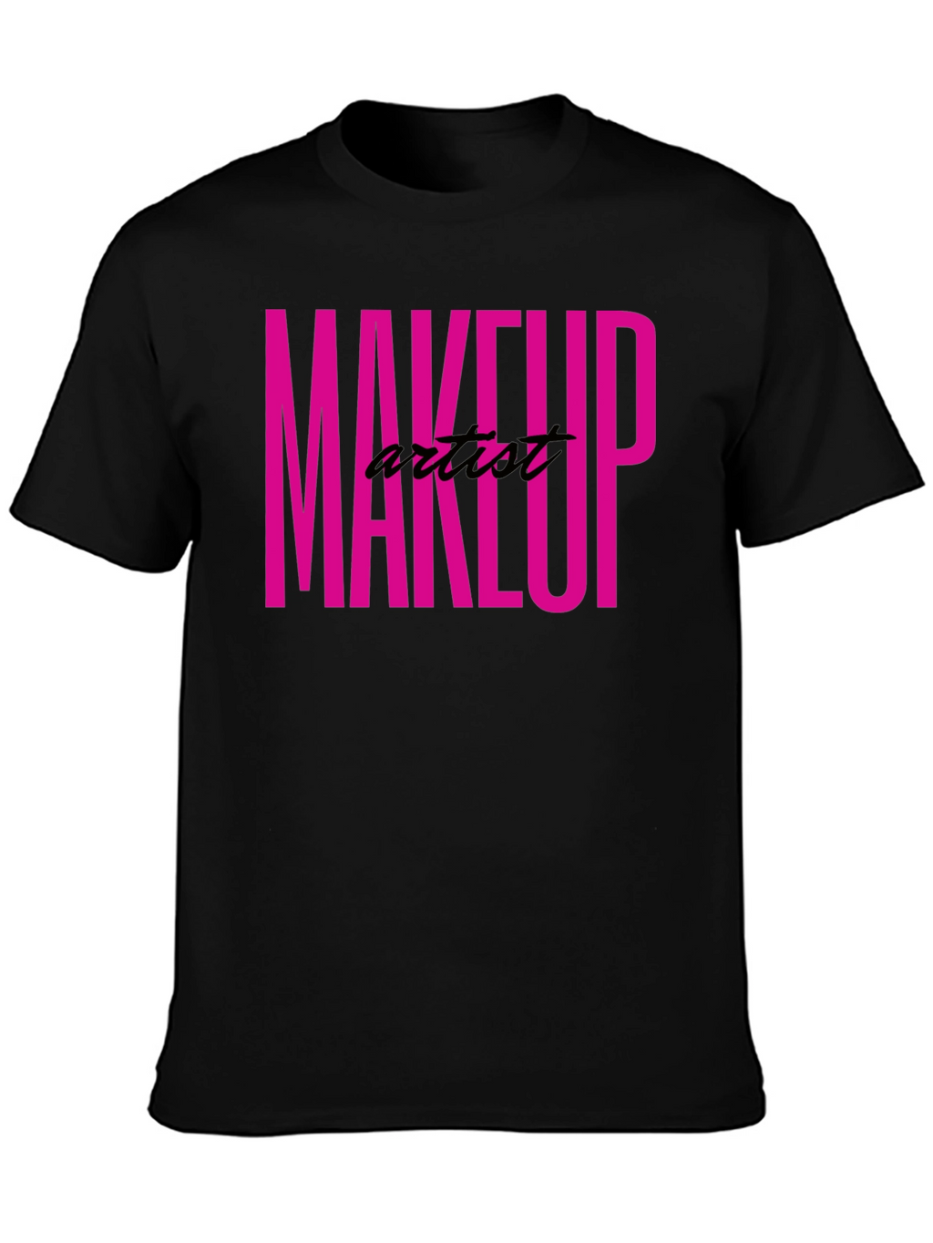 Makeup Artist Tee - Bold Pink Graphic T-Shirt