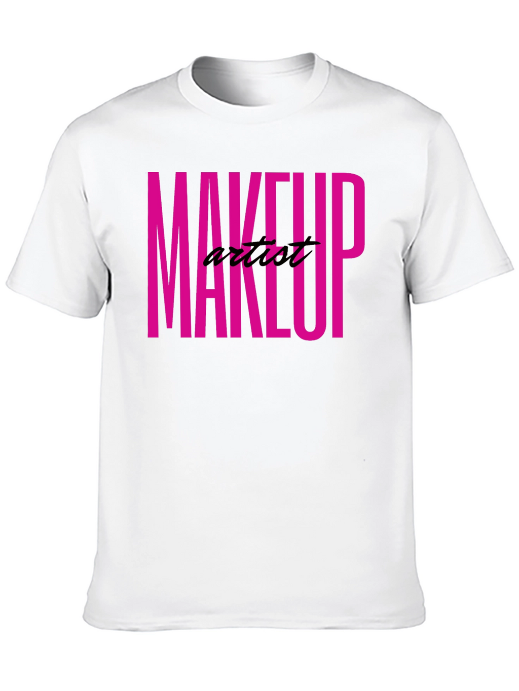 Makeup Artist Tee - Bold Pink Graphic T-Shirt