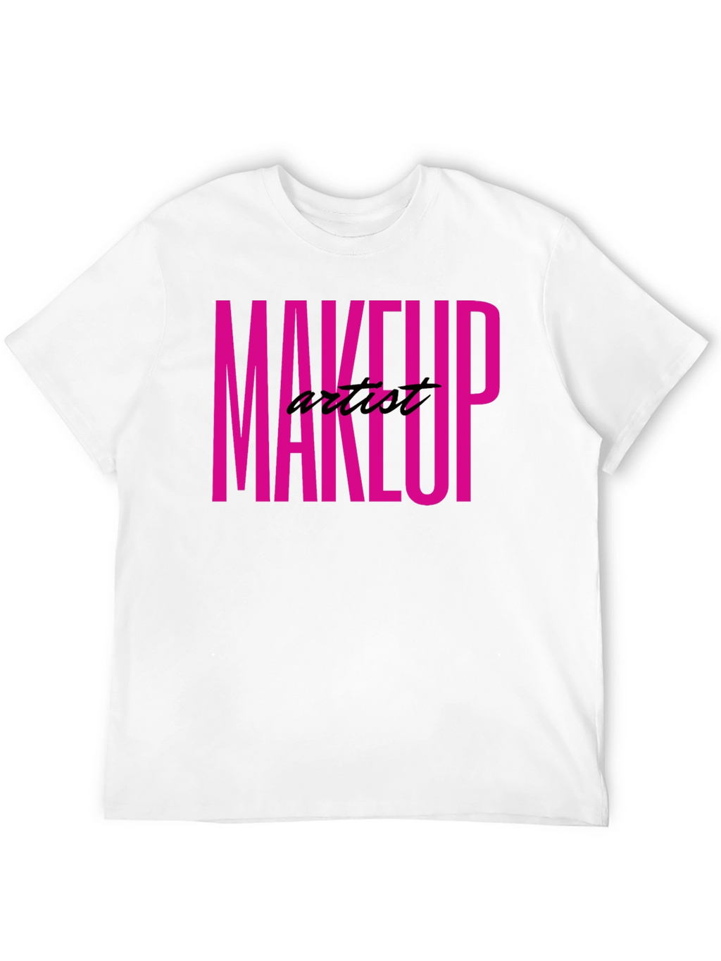 Makeup Artist Tee - Bold Pink Graphic T-Shirt