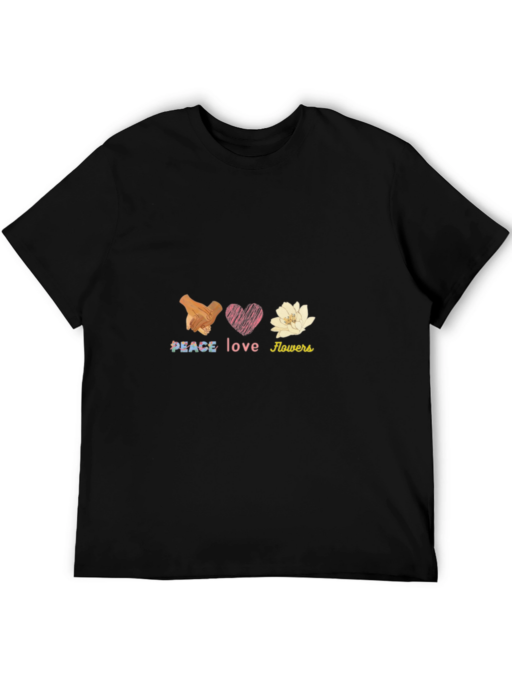 Peace Love Flowers Graphic Tee