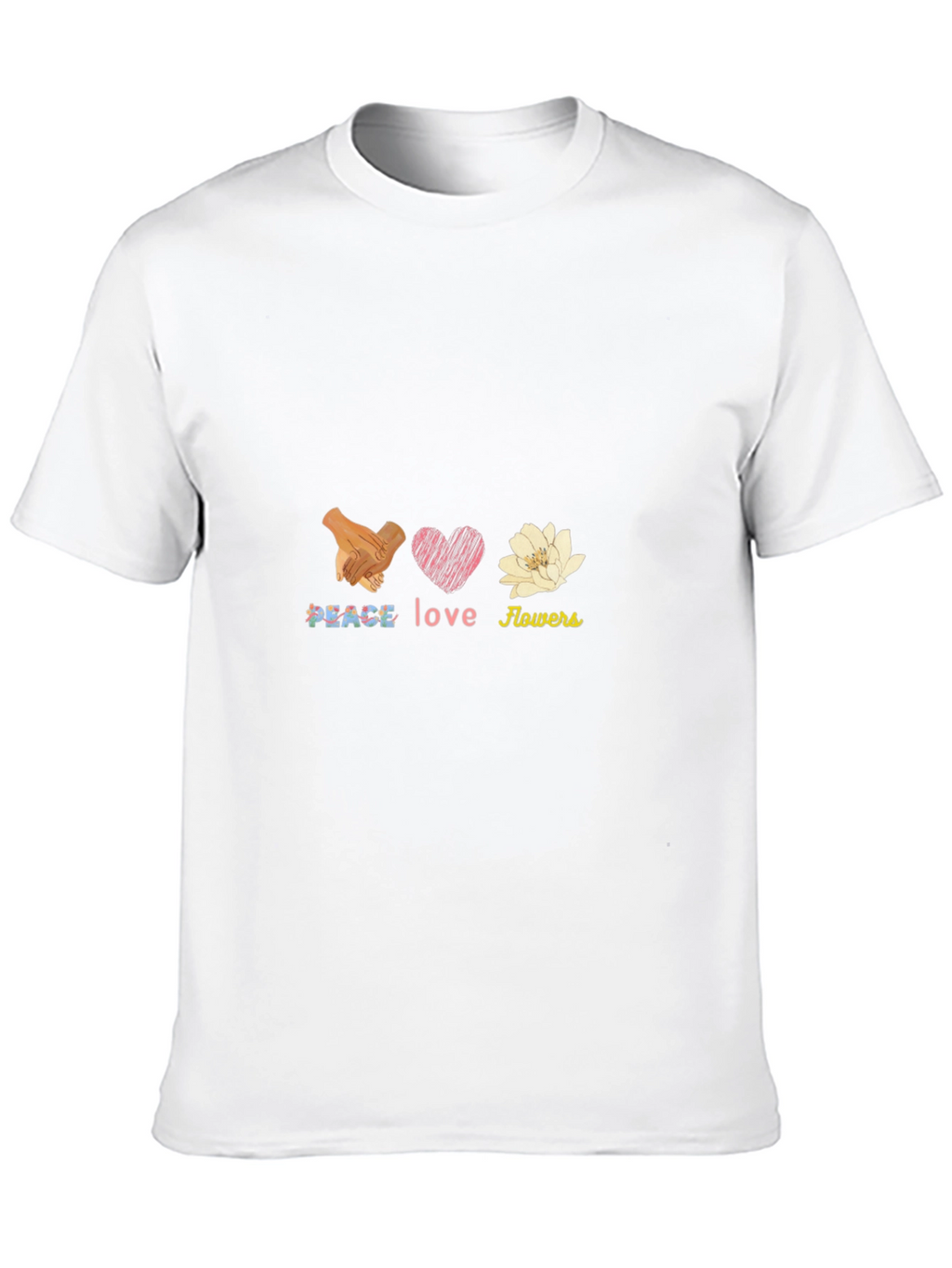 Peace Love Flowers Graphic Tee