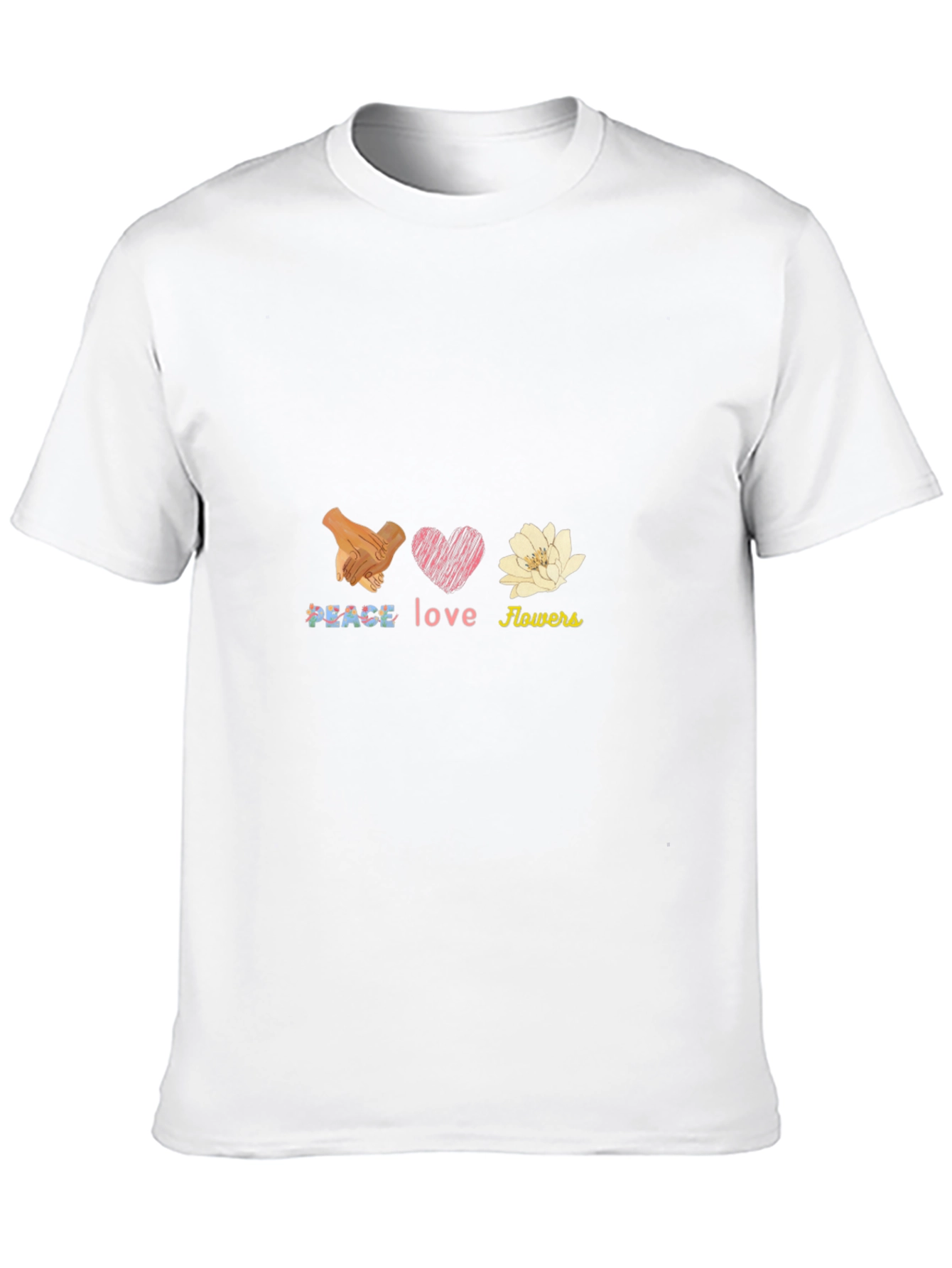 Peace Love Flowers Graphic Tee