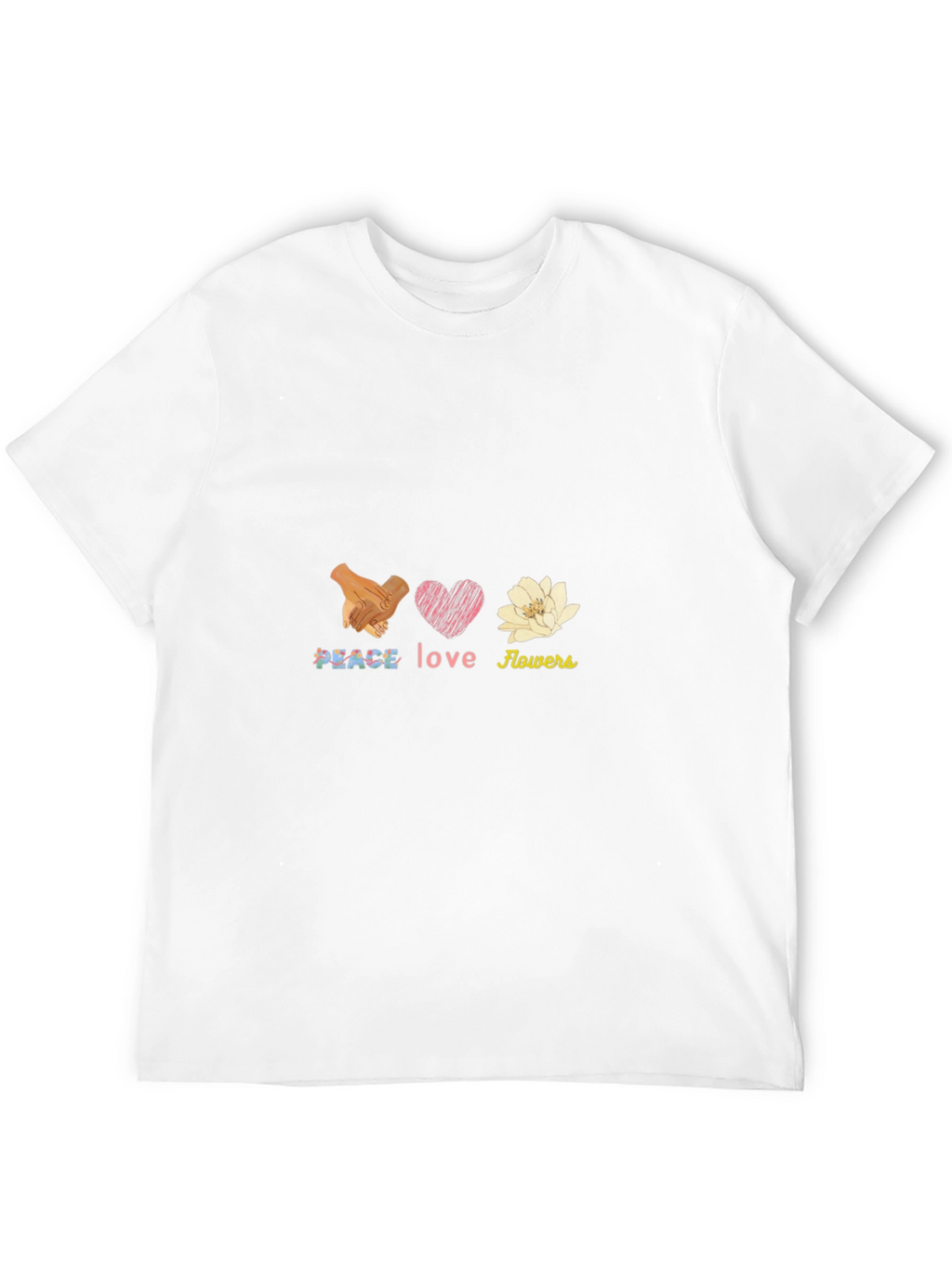 Peace Love Flowers Graphic Tee
