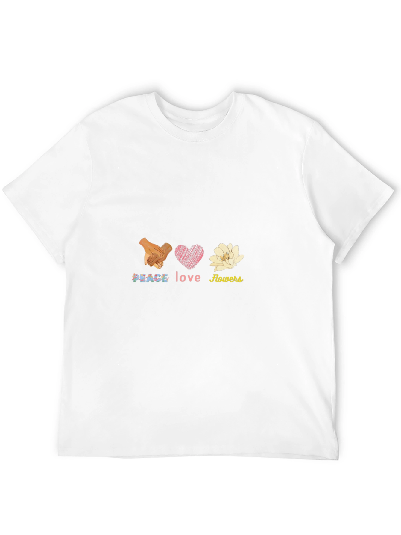 Peace Love Flowers Graphic Tee