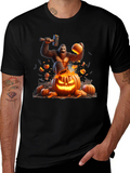 Halloween Gorilla Pumpkin Smash Tee