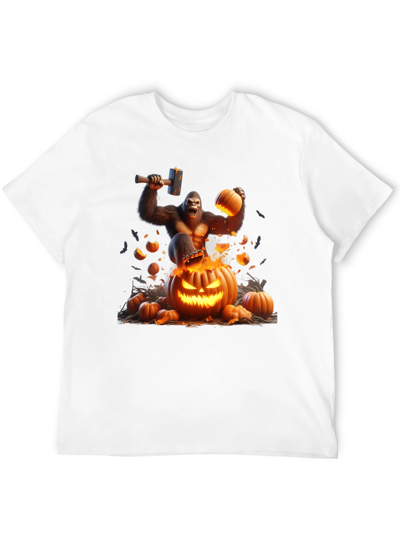 Halloween Gorilla Pumpkin Smash Tee